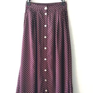 Vintage Polka dot Midi Skirt